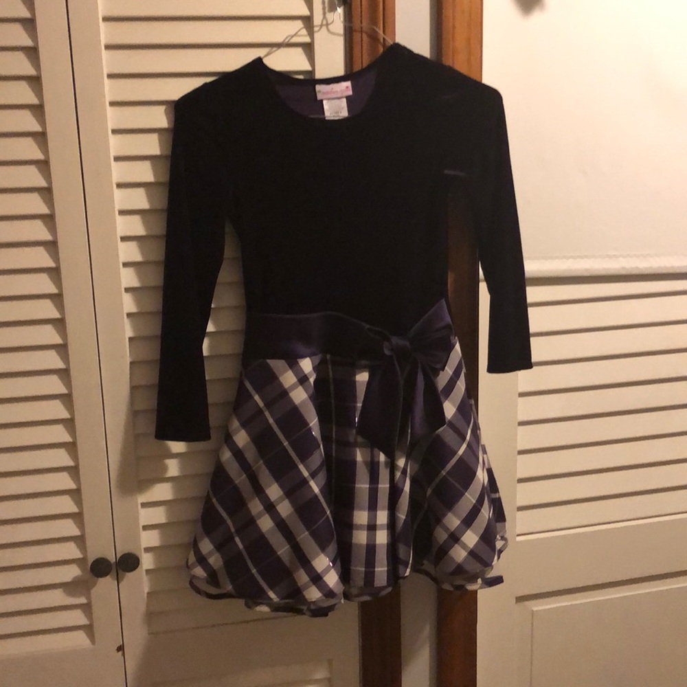 Lovely girls purple winter dress